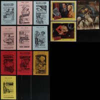 5d0499 LOT OF 13 LOCAL THEATER HERALDS & MISCELLANEOUS ITEMS 1940s-1950s mostly from westerns!