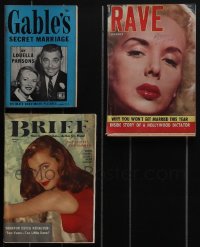 5d0707 LOT OF 3 DIGEST MAGAZINES 1950s Brief, Rave, Gable's Secret Marriage by Louella Parsons!