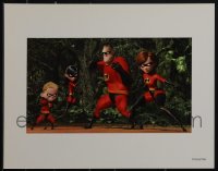 5d0521 LOT OF 5 INCREDIBLES 11X14 LITHO PRINTS 2004 great portrait of the Pixar superhero family!