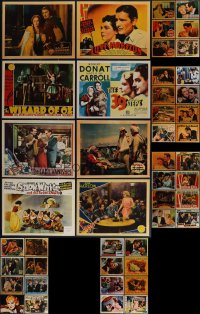 5d0549 LOT OF 46 11X14 COLOR REPROS OF CLASSIC LOBBY CARDS 1980s scenes from ultra rare cards!