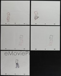 5d0482 LOT OF 5 BART SIMPSON SIMPSONS PENCIL DRAWINGS 2000s actually used when making the show!