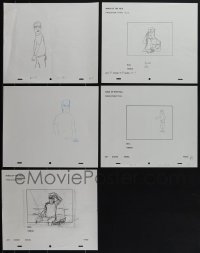 5d0481 LOT OF 5 HANK HILL KING OF THE HILL PENCIL DRAWINGS 2000s actually used when making the show!