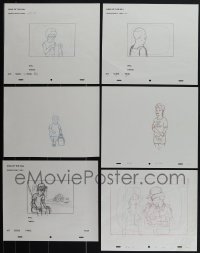 5d0477 LOT OF 6 KING OF THE HILL PENCIL DRAWINGS 2000s actually used when making the show!