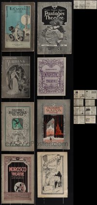 5d0698 LOT OF 10 PLAYBILLS 1900s-1920s shows from a variety of Los Angeles theaters!