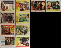 5d0340 LOT OF 10 1950s-1960s LOBBY CARDS 1950s-1960s great scenes from a variety of different movies!