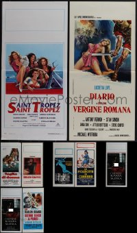 5d0767 LOT OF 11 FORMERLY FOLDED SEXPLOITATION ITALIAN LOCANDINAS 1970s-1990s with some nudity!