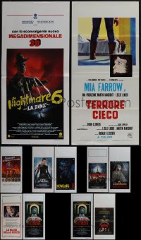 5d0765 LOT OF 13 FORMERLY FOLDED HORROR/SCI-FI ITALIAN LOCANDINAS 1970s-2020s cool movie images!