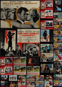 5d0833 LOT OF 59 FORMERLY FOLDED ITALIAN 19X27 PHOTOBUSTAS 1960s-1980s a variety of movie scenes!