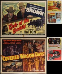 5d0890 LOT OF 6 MOSTLY FORMERLY FOLDED HALF-SHEETS 1940s-1950s a variety of cool movie images!