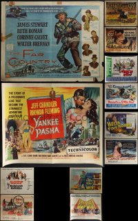 5d0887 LOT OF 12 FORMERLY FOLDED HALF-SHEETS 1950s-1960s great images from a variety of movies!