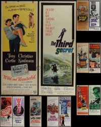 5d0792 LOT OF 13 MOSTLY UNFOLDED 1960S INSERTS 1960s great images from a variety of movies!