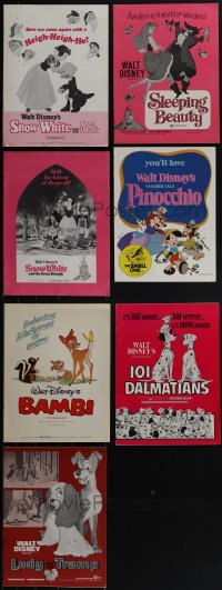 5d0411 LOT OF 7 WALT DISNEY UNCUT PRESSBOOKS 1960s-1970s all from re-releases of animated movies!