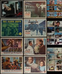 5d0328 LOT OF 30 LOBBY CARDS 1950s-1980s incomplete sets from a variety of different movies!