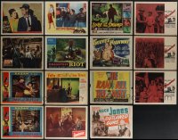 5d0336 LOT OF 15 LOBBY CARDS 1940s-1960s incomplete sets from a variety of different movies!