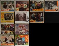 5d0338 LOT OF 11 COWBOY WESTERN LOBBY CARDS 1950s-1960s great scenes from several movies!