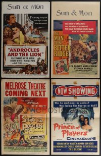 5d0528 LOT OF 4 FOLDED WINDOW CARDS 1950s great images from a variety of different movies!