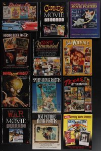 5d0468 LOT OF 12 BRUCE HERSHENSON MOVIE POSTER SOFTCOVER BOOKS 1990s-2000s filled with color art!