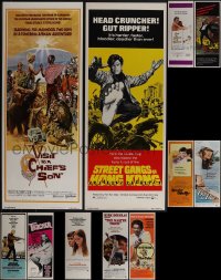 5d0796 LOT OF 11 UNFOLDED 1970S INSERTS 1970s great images from a variety of different movies!