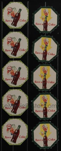 5d0700 LOT OF 10 1950S COCA-COLA SPRITE BOY COASTERS 1950s Have a Coke, two different images!