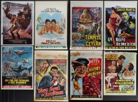 5d0810 LOT OF 18 UNFOLDED & FORMERLY FOLDED BELGIAN POSTERS 1960s-1980s a variety of movie images!