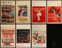 5d0016 LOT OF 7 UNFOLDED WINDOW CARDS 1950s-1960s great images from a variety of movies!