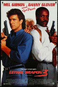 5d1083 LOT OF 5 UNFOLDED SINGLE-SIDED 27X40 LETHAL WEAPON 3 ONE-SHEETS 1992 Mel Gibson, Danny Glover