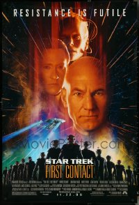 5d1072 LOT OF 5 UNFOLDED SINGLE-SIDED 27X40 STAR TREK: FIRST CONTACT ADVANCE ONE-SHEETS 1996