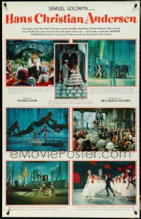 5d0922 LOT OF 17 UNFOLDED HANS CHRISTIAN ANDERSEN SPECIAL POSTERS 1953 storyteller Danny Kaye!