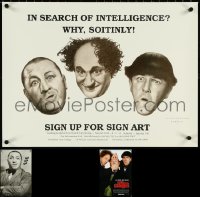 5d0964 LOT OF 5 UNFOLDED THREE STOOGES MISCELLANEOUS POSTERS 1980s-2010s Moe, Larry & Curly!