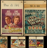5d0018 LOT OF 7 FORMERLY FOLDED WINDOW CARDS 1950s-1960s a variety of cool movie images!