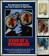 5d0255 LOT OF 19 FOLDED ONE-SHEETS 1977 - 1985 Eyes of a Stranger, Bobby Deerfield & more!