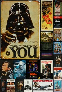 5d0947 LOT OF 25 MOSTLY UNFOLDED MISCELLANEOUS POSTERS 1970s-2010s a variety of cool movie images!