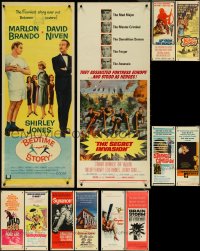 5d0787 LOT OF 15 MOSTLY UNFOLDED 1960S INSERTS 1960s great images from a variety of movies!