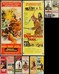 5d0793 LOT OF 12 MOSTLY UNFOLDED COWBOY WESTERN INSERTS 1960s great images from several movies!