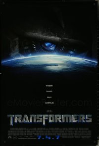 5d1070 LOT OF 5 UNFOLDED SINGLE-SIDED 27X40 TRANSFORMERS ADVANCE ONE-SHEETS 2007 Michael Bay!