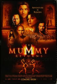 5d1127 LOT OF 5 UNFOLDED DOUBLE-SIDED 27X40 MUMMY RETURNS ADVANCE ONE-SHEETS 2001 Fraser, Weisz