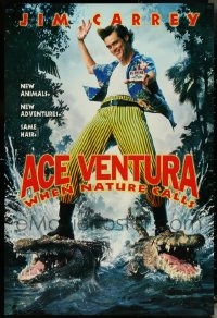 5d1089 LOT OF 5 UNFOLDED SINGLE-SIDED 27X40 ACE VENTURA WHEN NATURE CALLS TEASER ONE-SHEETS 1995