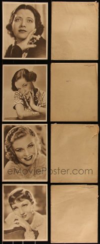 5d0680 LOT OF 4 ENGLISH 8X10 FAN PHOTOS 1930s Kay Francis, O'Sullivan, Ginger Rogers, Colbert!