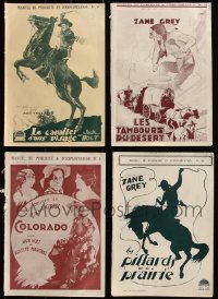 5d0413 LOT OF 4 ZANE GREY WESTERN PRESSBOOKS REMOVED FROM FRENCH STUDIO YEARBOOKS 1920s cool art!