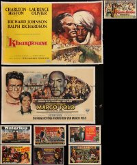 5d0078 LOT OF 9 HISTORICAL HORIZONTAL LINENBACKED BELGIAN POSTERS 1960s-1970s cool movie images!
