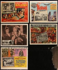 5d0118 LOT OF 5 11X14 LINENBACKED MEXICAN LOBBY CARDS 1950s great scenes from several movies!