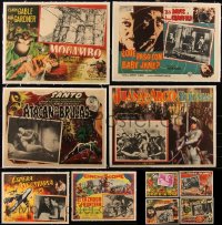 5d0101 LOT OF 10 LINENBACKED MEXICAN LOBBY CARDS 1950s-1960s great scenes from a variety of movies!