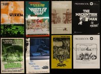 5d0410 LOT OF 8 CUT PRESSBOOKS 1960s-1970s Destroy All Monsters, Vixen, Hustler Squad & more!