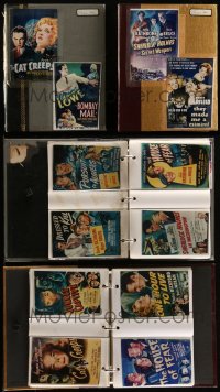 5d0714 LOT OF 280 REPRO PHOTOS OF CRIME DETECTIVE & FILM NOIR ONE-SHEETS 1980s in three-ring binders!