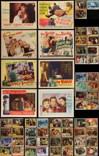 5d0320 LOT OF 67 1940S LOBBY CARDS 1940s incomplete sets from a variety of different movies!