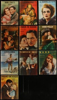 5d0425 LOT OF 10 CINEMA ILLUSTRAZIONE ITALIAN MOVIE MAGAZINES 1930s great movie images & info!