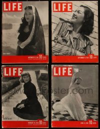 5d0433 LOT OF 4 LIFE MAGAZINES 1939-1946 Gene Tierney, Rosalind Russell, Dorothy McGuire, Neagle!