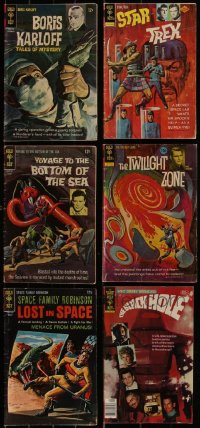 5d0457 LOT OF 6 GOLD KEY TV & MOVIE ADAPTATION HORROR/SCI-FI COMIC BOOKS 1960s-1970s Star Trek!