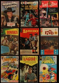 5d0455 LOT OF 9 COMIC BOOKS 1940s-1970s Hopalong Cassidy, Six Million Dollar Man, Jerry Lewis!