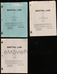 5d0368 LOT OF 3 MARTIAL LAW TV SCRIPTS 1998-1999 all episodes from the first season!